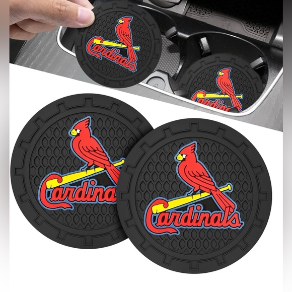 St. Louis Cardinals Car Cup Coasters NWT - Picture 2 of 8